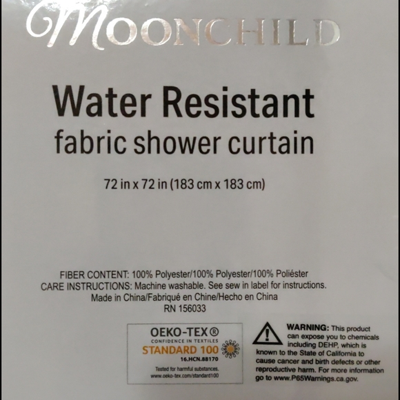 Moonchild Water Resistant Shower Curtain - Picture 4 of 6